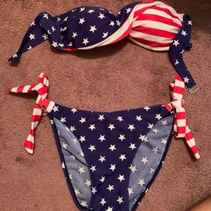 Red white and blue, Stars and Stripes, bikini